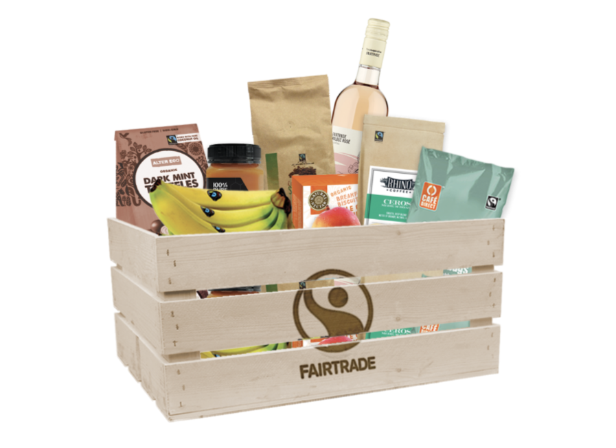 basket with fair treat products